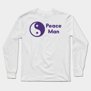 Peace Man Ying Yang Long Sleeve T-Shirt